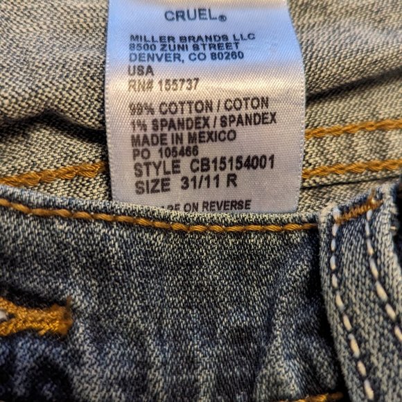 Cute patchwork jeans by Cruel Denim , sz 11/31 - Picture 3 of 4